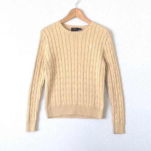 Polo Ralph Lauren Sweaters - Polo Ralph Lauren Cable-Knit Cotton Crewneck Sweater